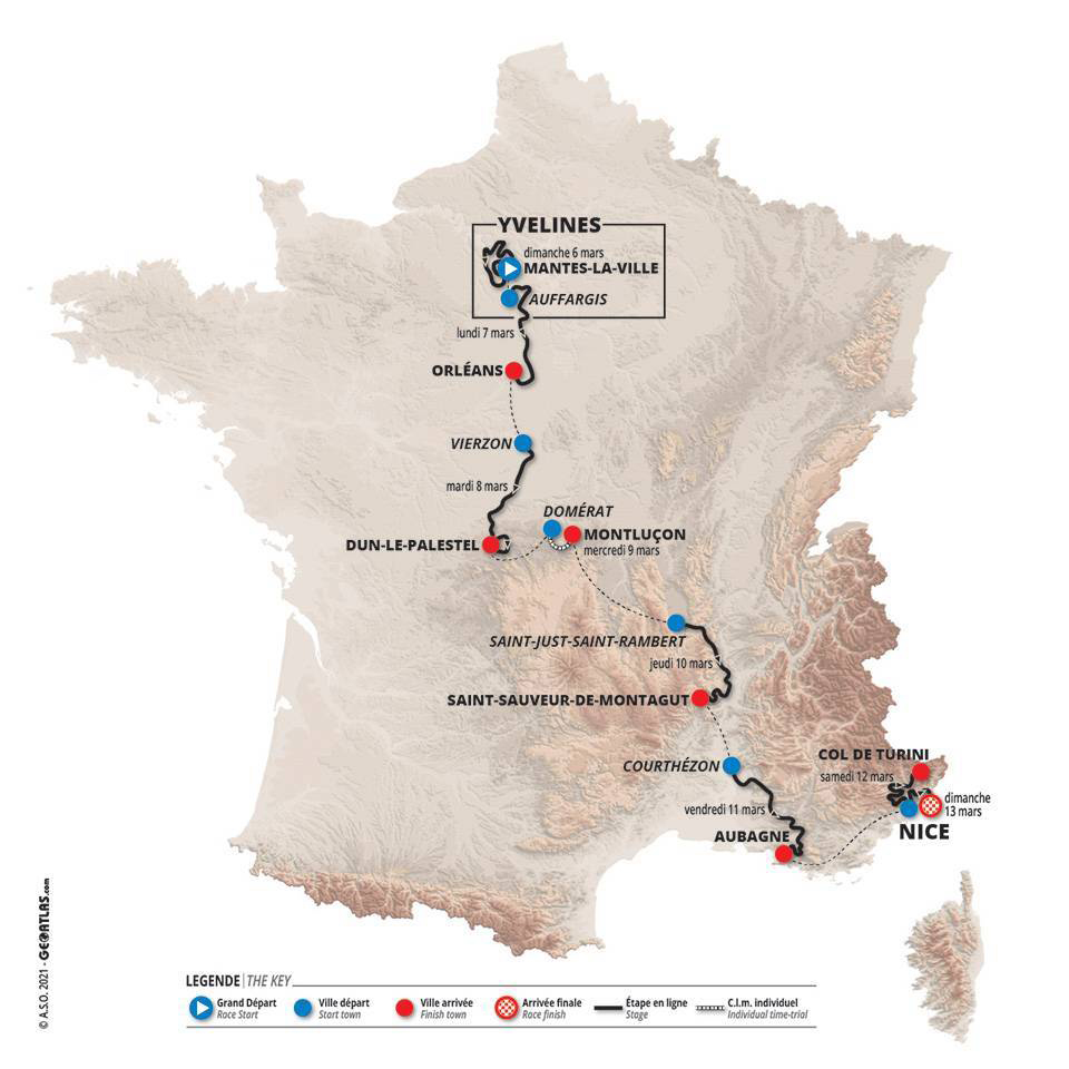 Carte Paris Nice 2022